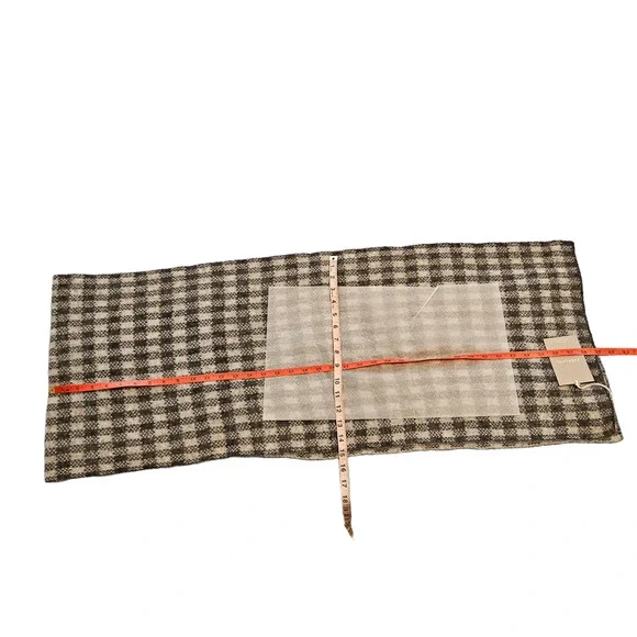 Everlane The Alpaca Patterned Scarf Gray Buffalo Check One Size Unisex - Picture 7 of 10